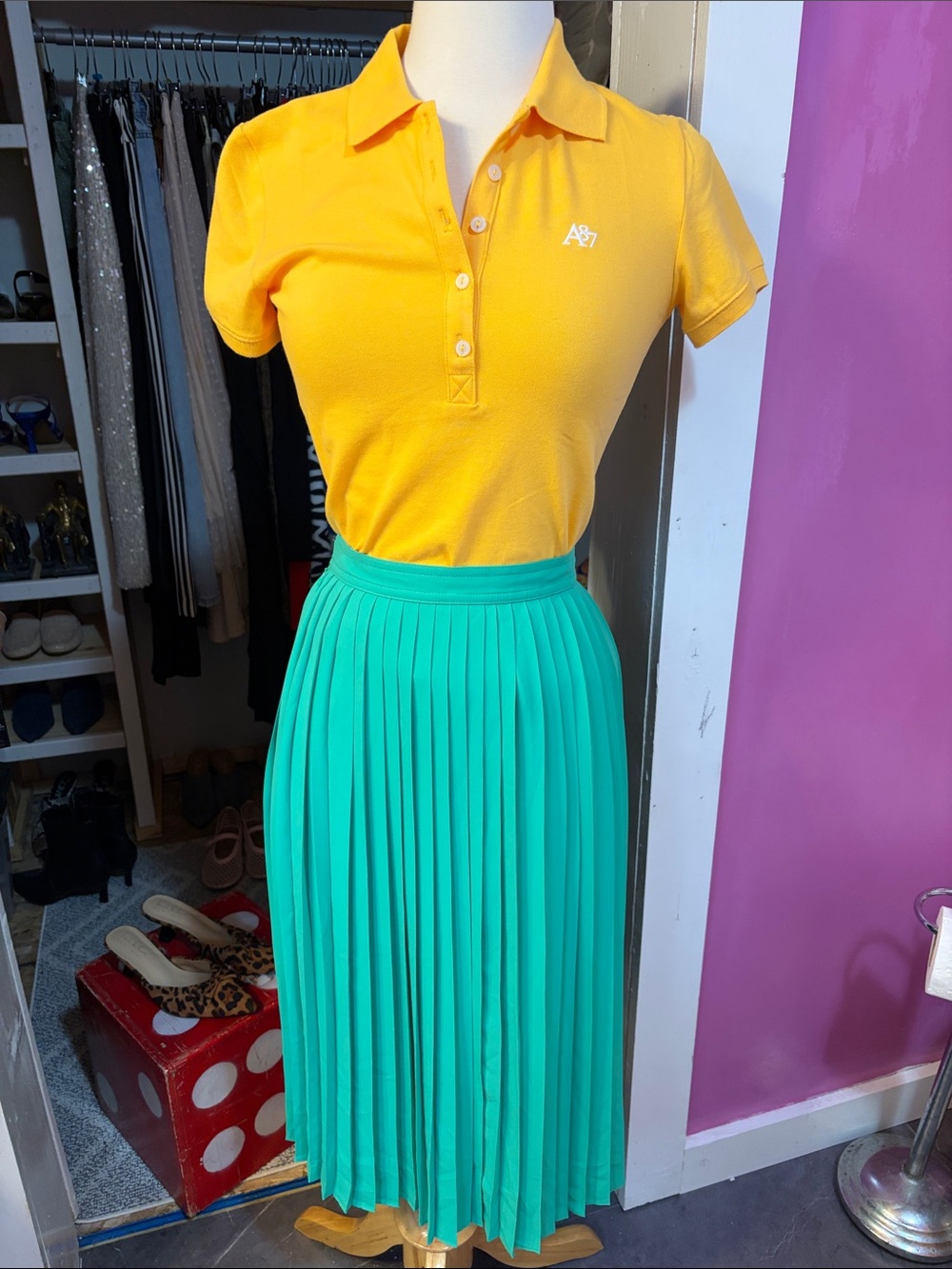 Aeropostale Bright Yellow Short Sleeve Polo